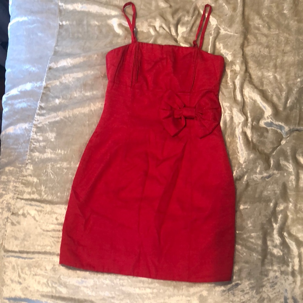 Adorable red vintage style mini dress
